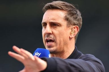 Gary Neville working as a TV pundit