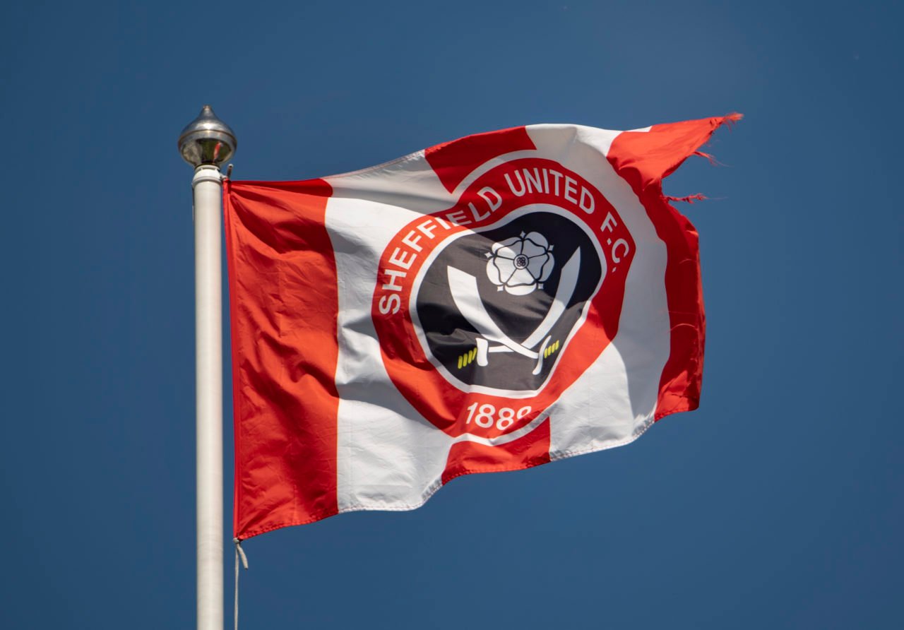 Sheffield United club crest flies on a flag